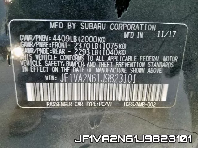 JF1VA2N61J9823101 фото 2