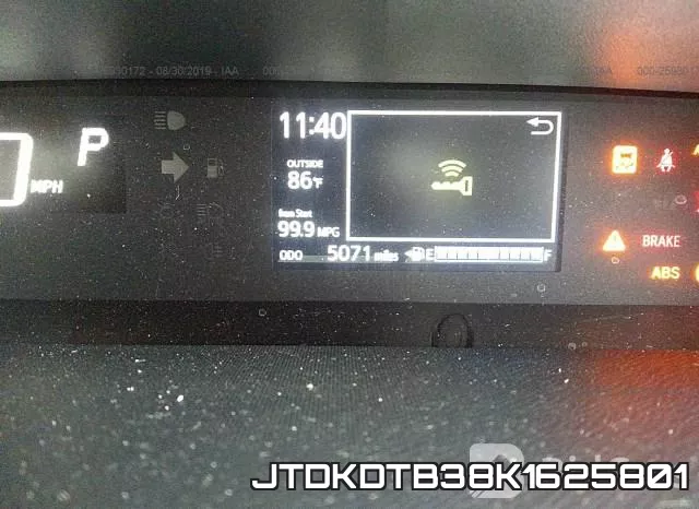 JTDKDTB38K1625801 фото 8