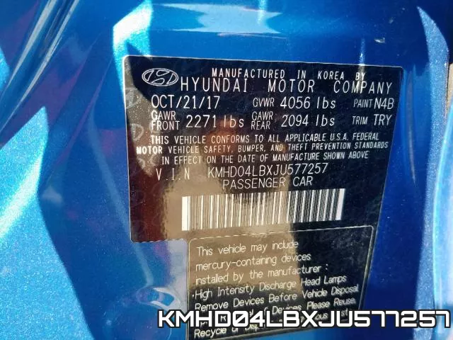 KMHD04LBXJU577257 фото 2