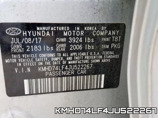 KMHD74LF4JU522267 фото 2