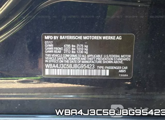 WBA4J3C58JBG95423 фото 10