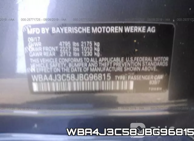 WBA4J3C58JBG96815 фото 10