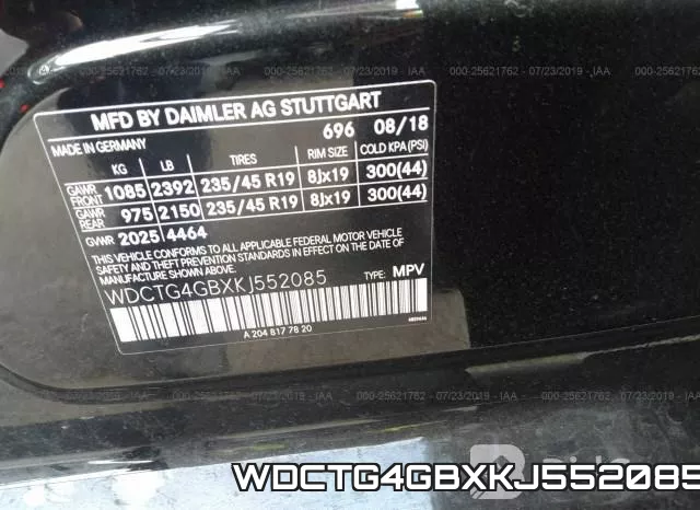 WDCTG4GBXKJ552085 фото 9