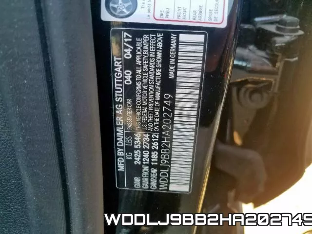 WDDLJ9BB2HA202749 фото 2