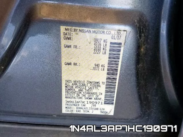 1N4AL3AP7HC190971 фото 2