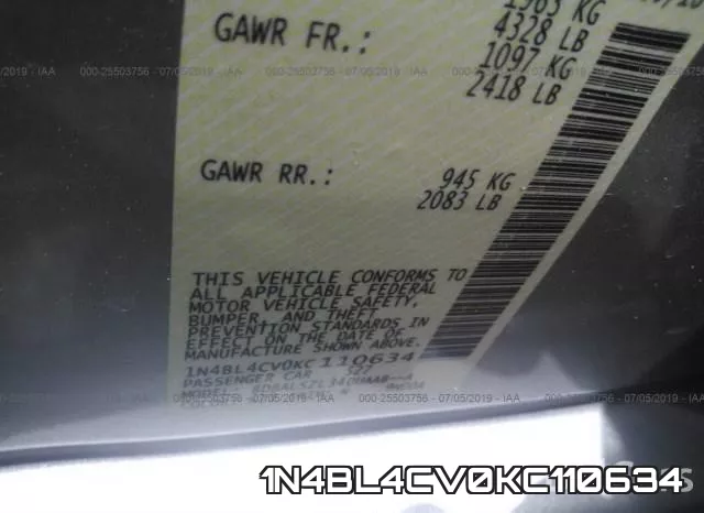 1N4BL4CV0KC110634 фото 10
