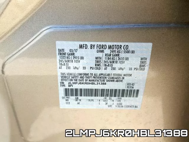 2LMPJ6KR0HBL31388 фото 2