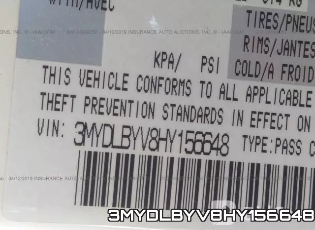 3MYDLBYV8HY156648 фото 10