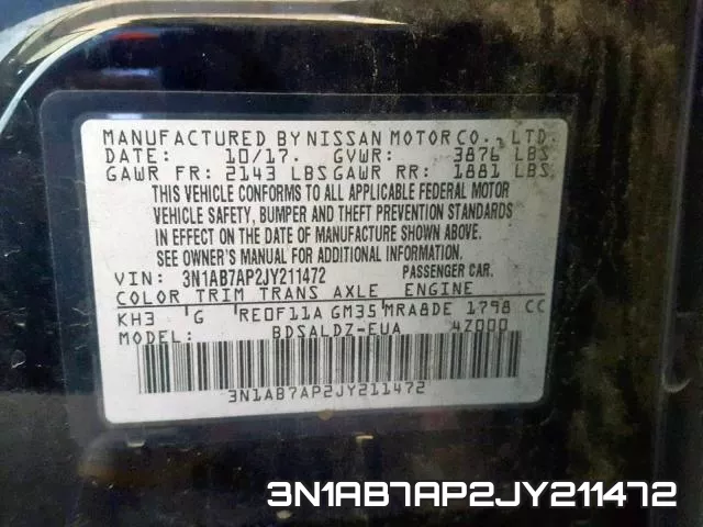 3N1AB7AP2JY211472 фото 2