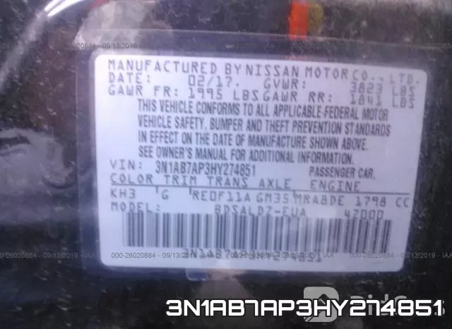 3N1AB7AP3HY274851 фото 10