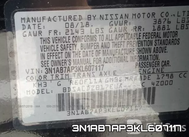 3N1AB7AP3KL607117 фото 10