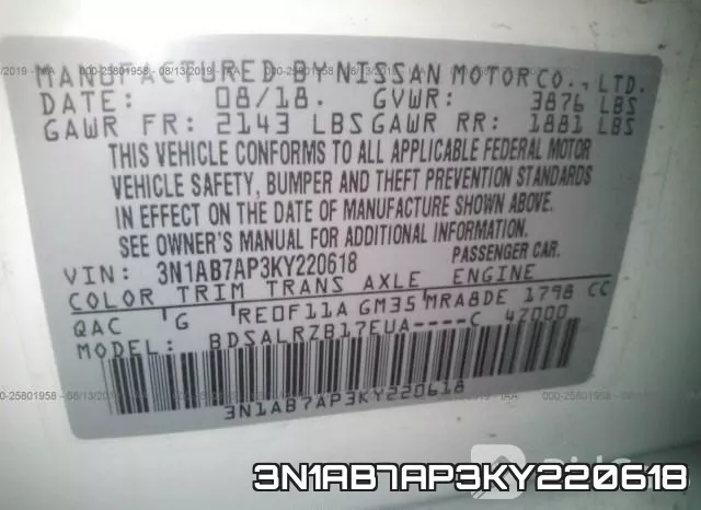 3N1AB7AP3KY220618 фото 10