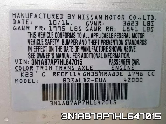 3N1AB7AP7HL647015 фото 2