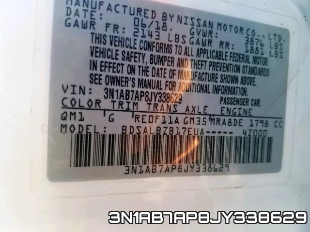 3N1AB7AP8JY338629 фото 2