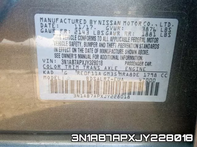 3N1AB7APXJY228018 фото 2