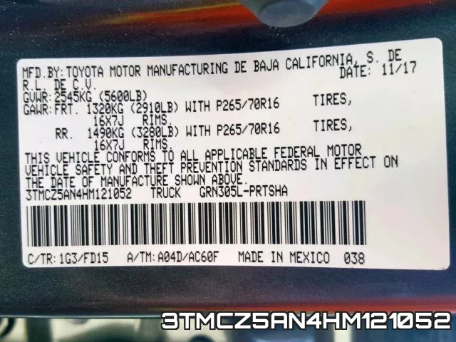 3TMCZ5AN4HM121052 фото 2