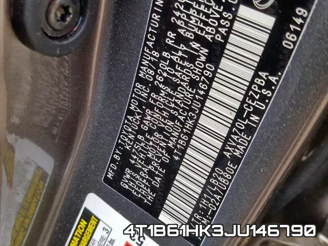 4T1B61HK3JU146790 фото 2