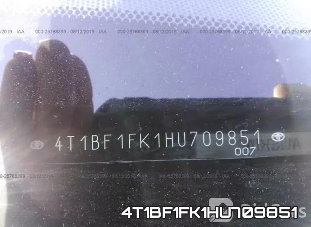 4T1BF1FK1HU709851 фото 10