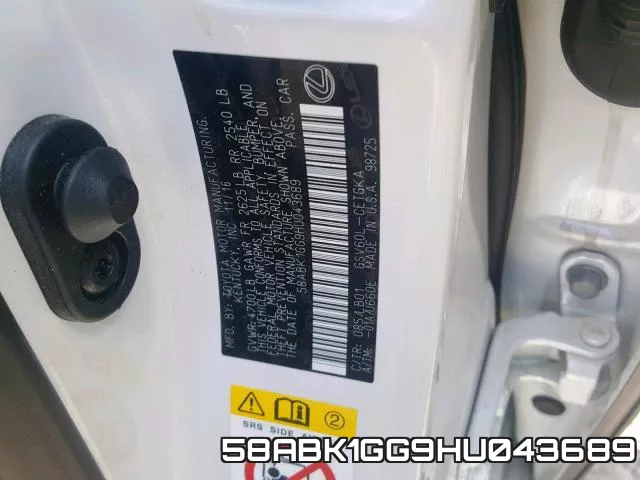 58ABK1GG9HU043689 фото 2
