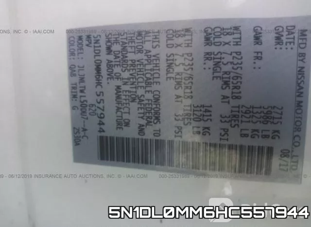 5N1DL0MM6HC557944 фото 10