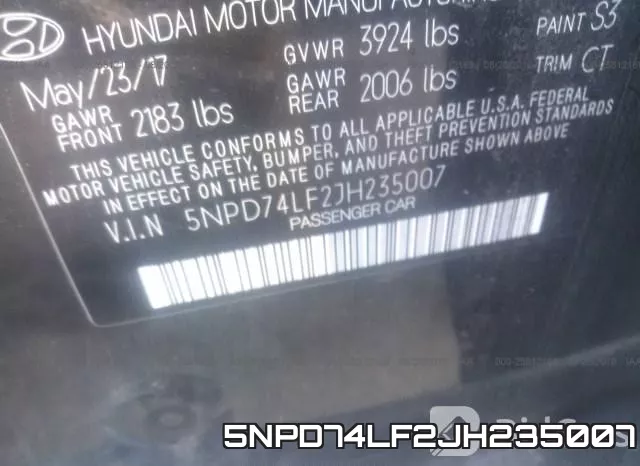 5NPD74LF2JH235007 фото 10