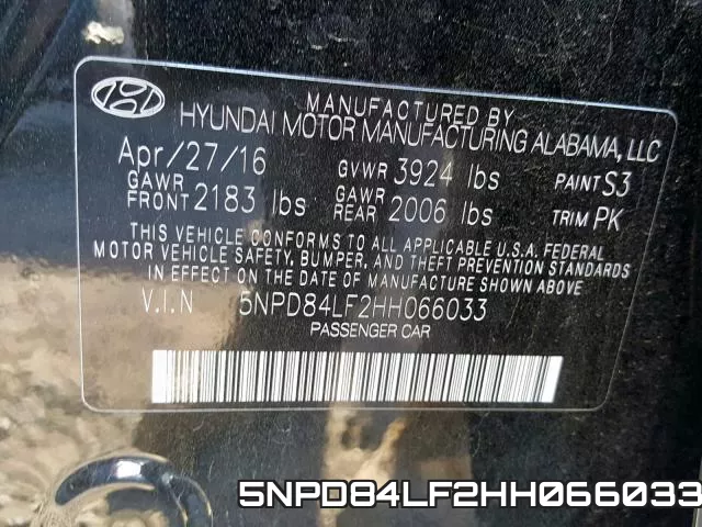 5NPD84LF2HH066033 фото 2