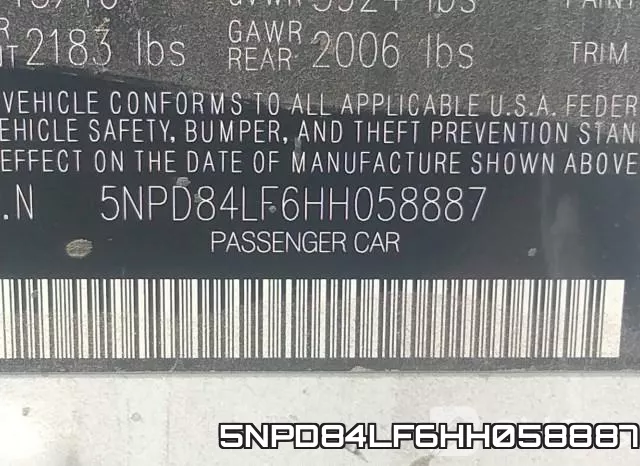 5NPD84LF6HH058887 фото 10