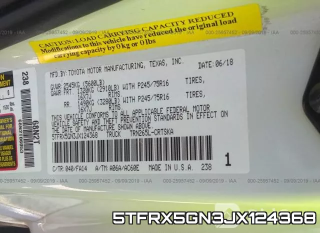 5TFRX5GN3JX124368 фото 10