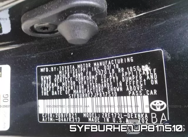 5YFBURHE7JP817510 фото 10