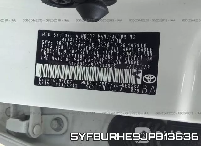 5YFBURHE9JP813636 фото 10