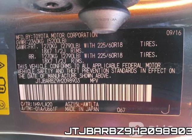 JTJBARBZ9H2098903 фото 10