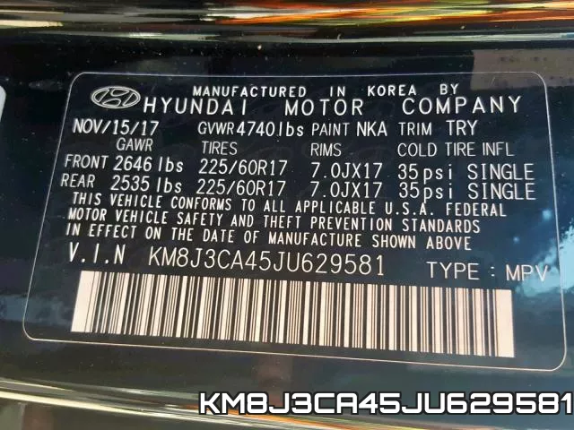 KM8J3CA45JU629581 фото 2