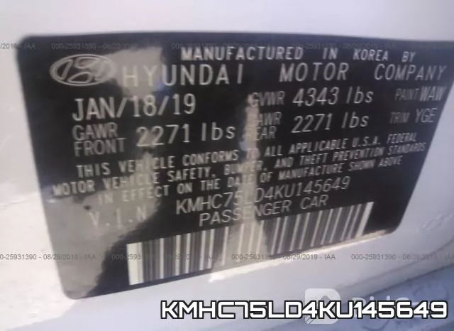 KMHC75LD4KU145649 фото 10
