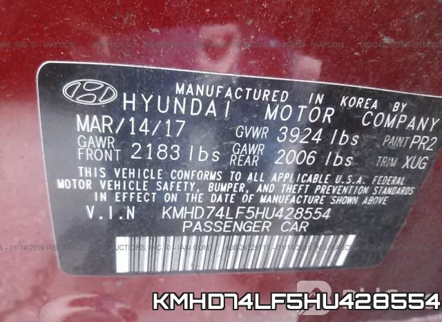 KMHD74LF5HU428554 фото 10