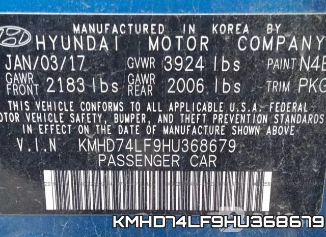 KMHD74LF9HU368679 фото 10