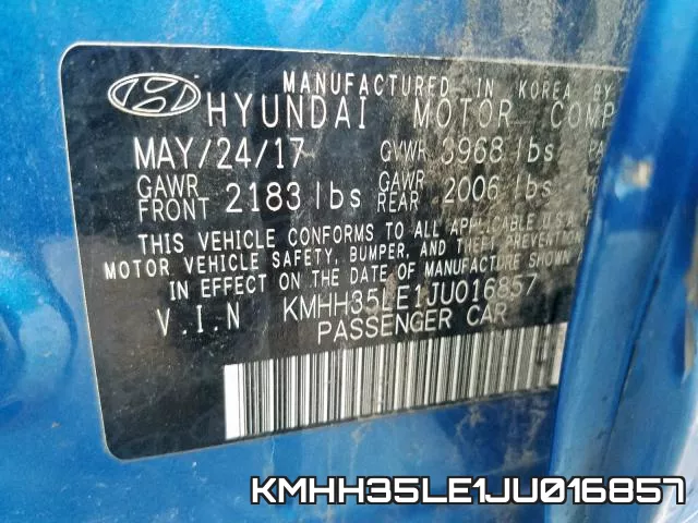 KMHH35LE1JU016857 фото 2
