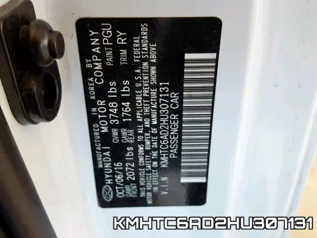 KMHTC6AD2HU307131 фото 2
