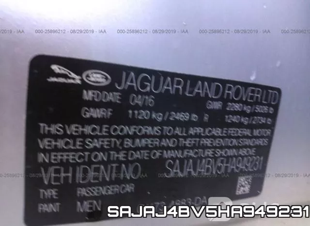 SAJAJ4BV5HA949231 фото 9