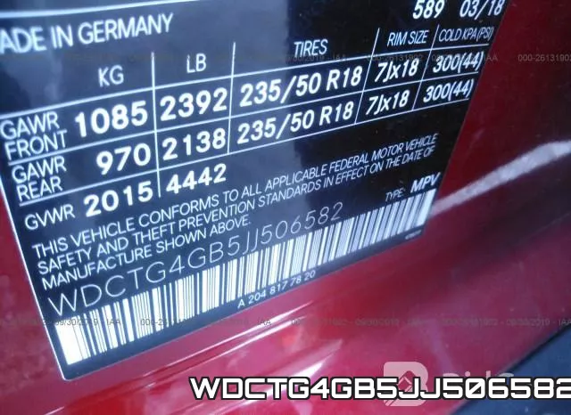 WDCTG4GB5JJ506582 фото 10