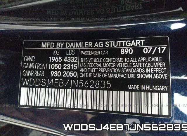 WDDSJ4EB7JN562835 фото 10