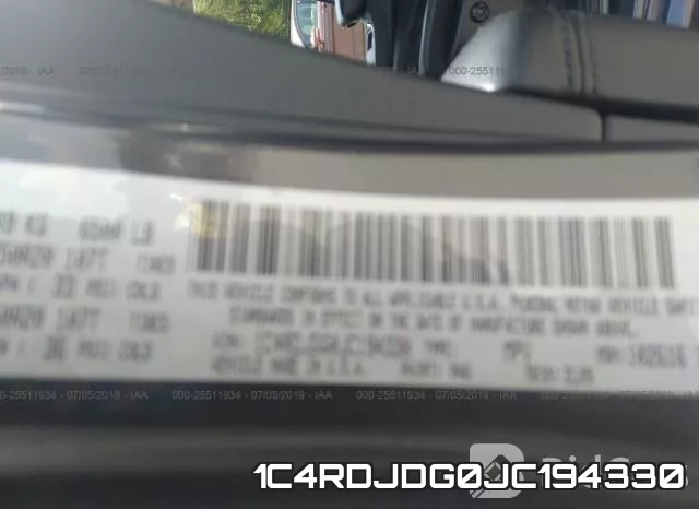 1C4RDJDG0JC194330 фото 10