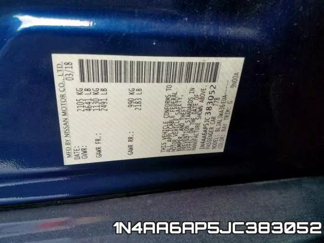 1N4AA6AP5JC383052 фото 2