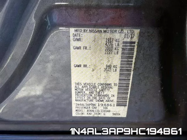 1N4AL3AP9HC194861 фото 2