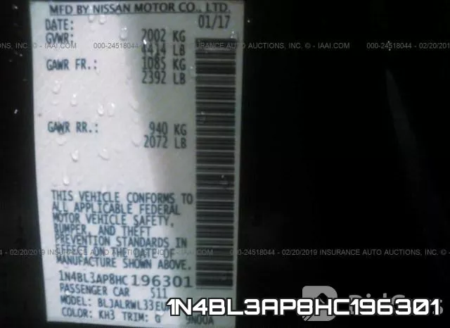 1N4BL3AP8HC196301 фото 10