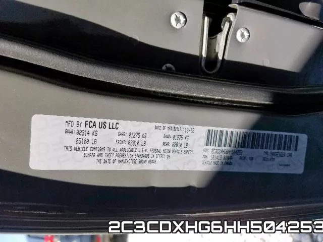 2C3CDXHG6HH504253 фото 2