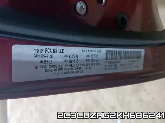 2C3CDZAG2KH686241 фото 2