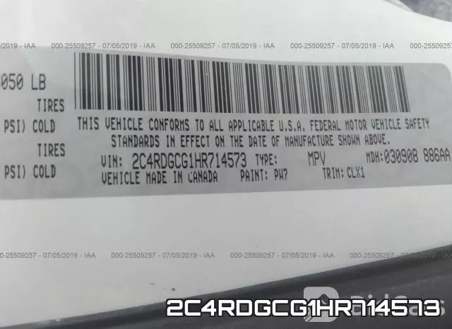 2C4RDGCG1HR714573 фото 10