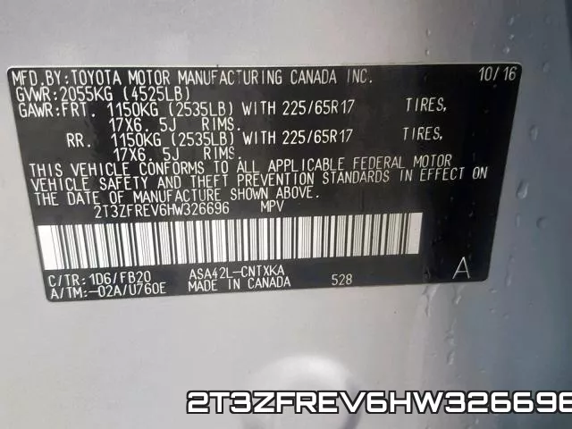 2T3ZFREV6HW326696 фото 2