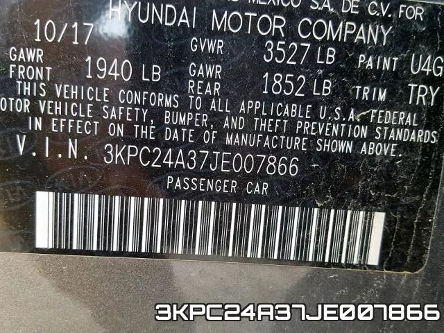 3KPC24A37JE007866 фото 2
