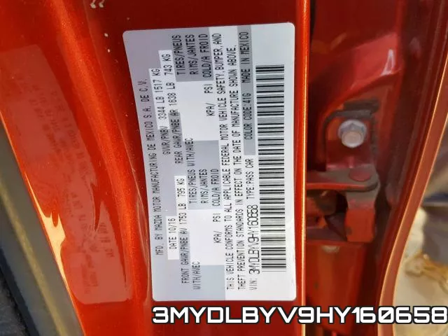 3MYDLBYV9HY160658 фото 2